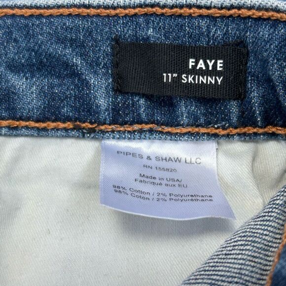 Veronica Beard Jeans Faye 11' Skinny Womens Terrain Blue Button Fly  Size 30 - Picture 5 of 9